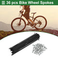 Bicycle Spokes Nipple Set 14G 159mm Carbon Steel Black Universal