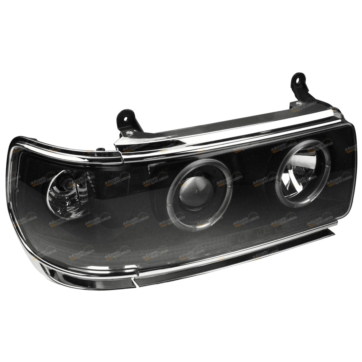 Black Altezza Angel-eye Halo Projector Headlights with LED DRLs for 80 Series (1980–1990)