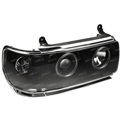 Black Altezza Angel-eye Halo Projector Headlights with LED DRLs for 80 Series (1980–1990)