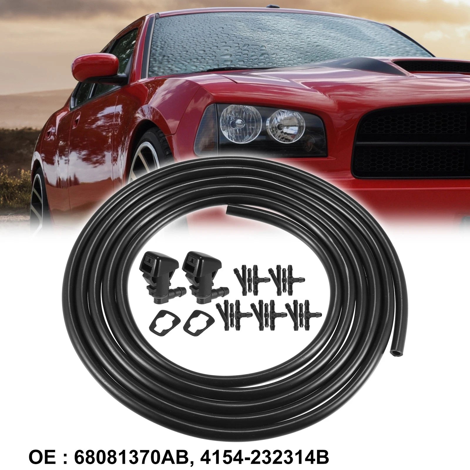 2pcs Windshield Washer Nozzle Hose Kit for Jeep Cherokee (2014–2022)