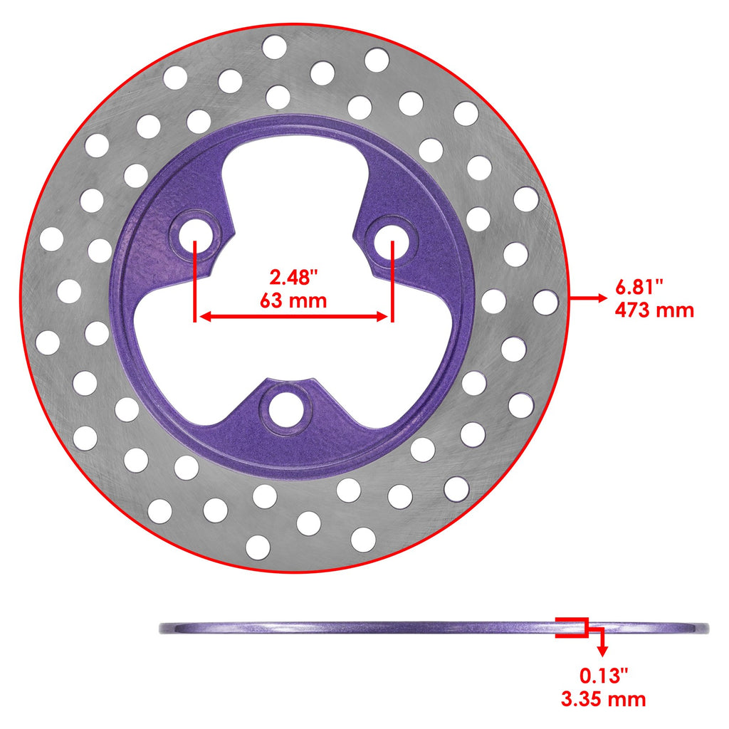 Front Left Right Brake Disc Rotor Replacement for Honda (2005–2006)