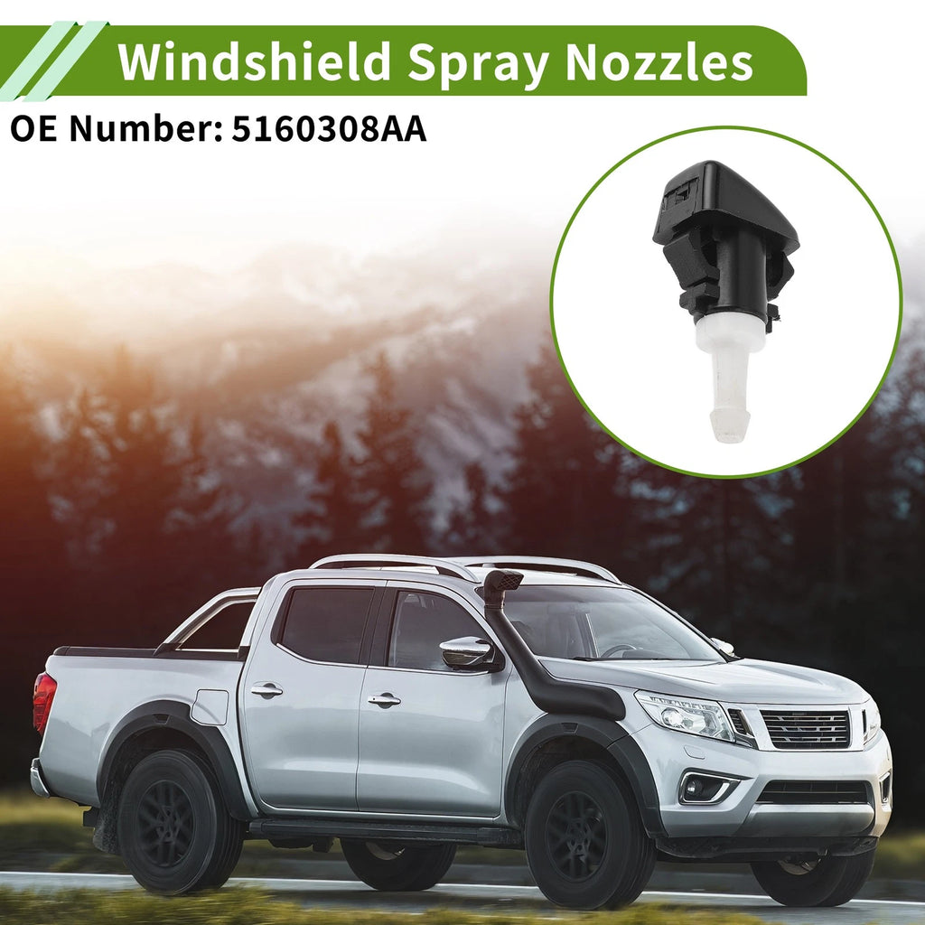 Windshield Washer Nozzle with Hose Connector for Dodge Ram (2009–2018)
