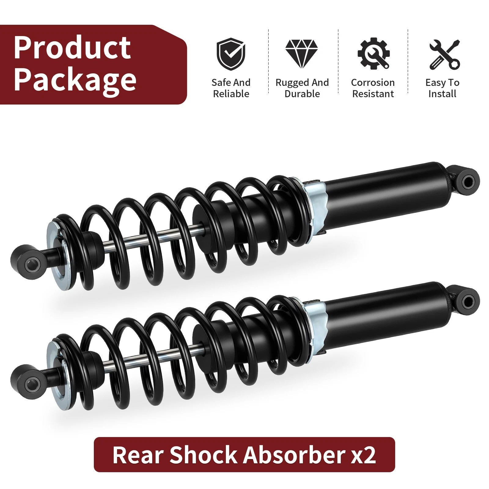 Rear Shock Absorbers Set of 2 for Polaris Sportsman 550 850 / XP 550 850 (2008–2021) 7043463 7043874