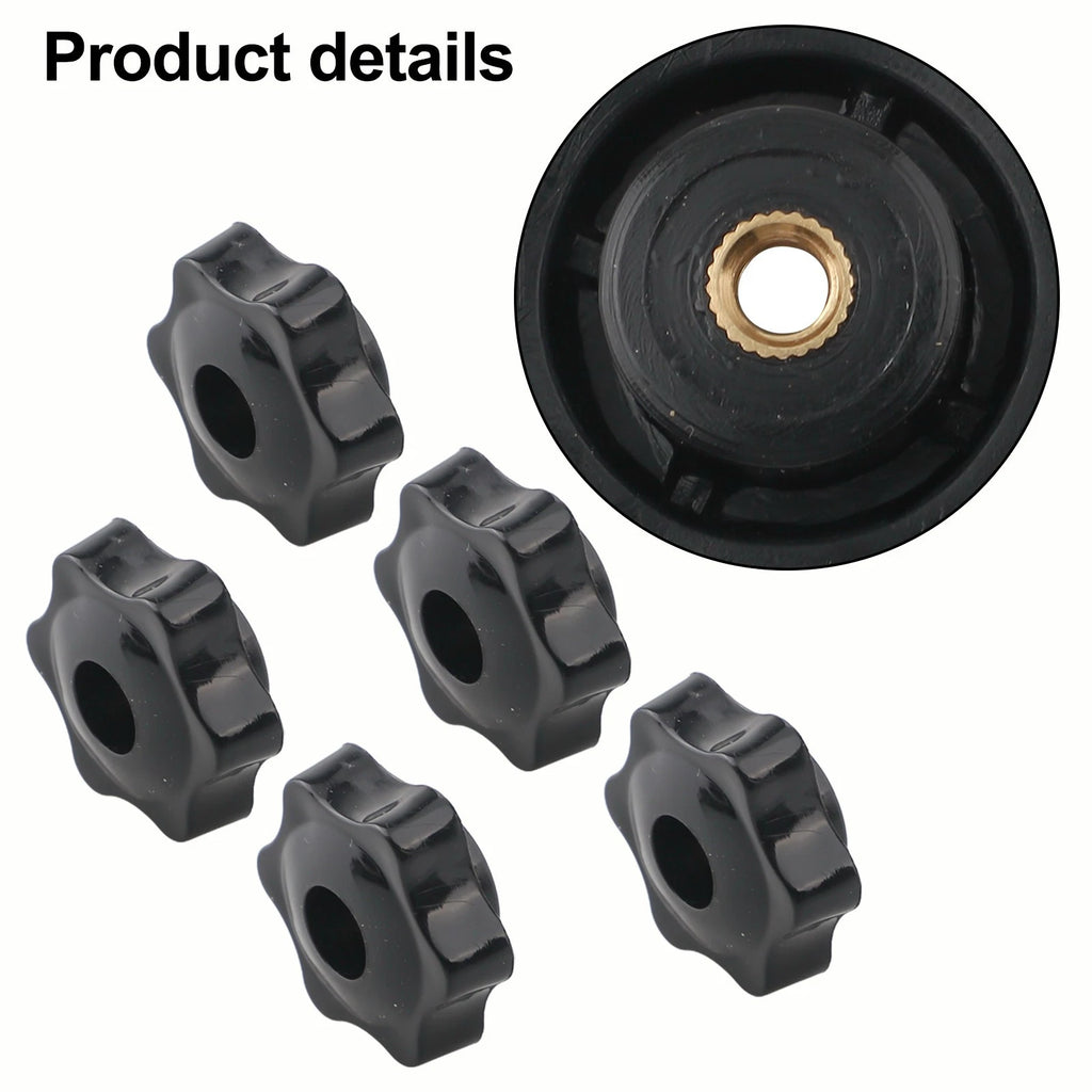 6PCS M6 38mm Clamping Nuts for Machines - Black