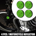 4PCS Universal Round Motorcycle Bike Reflectors 2.2in Green for Universal (2000–2025)