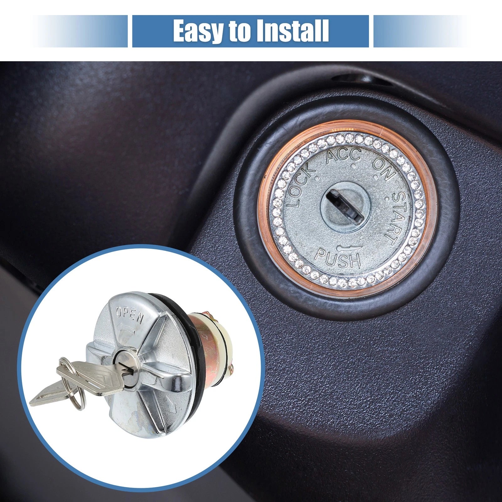 Ignition Switch Cylinder Set with Keys for Toyota Pickup (2005–2015)