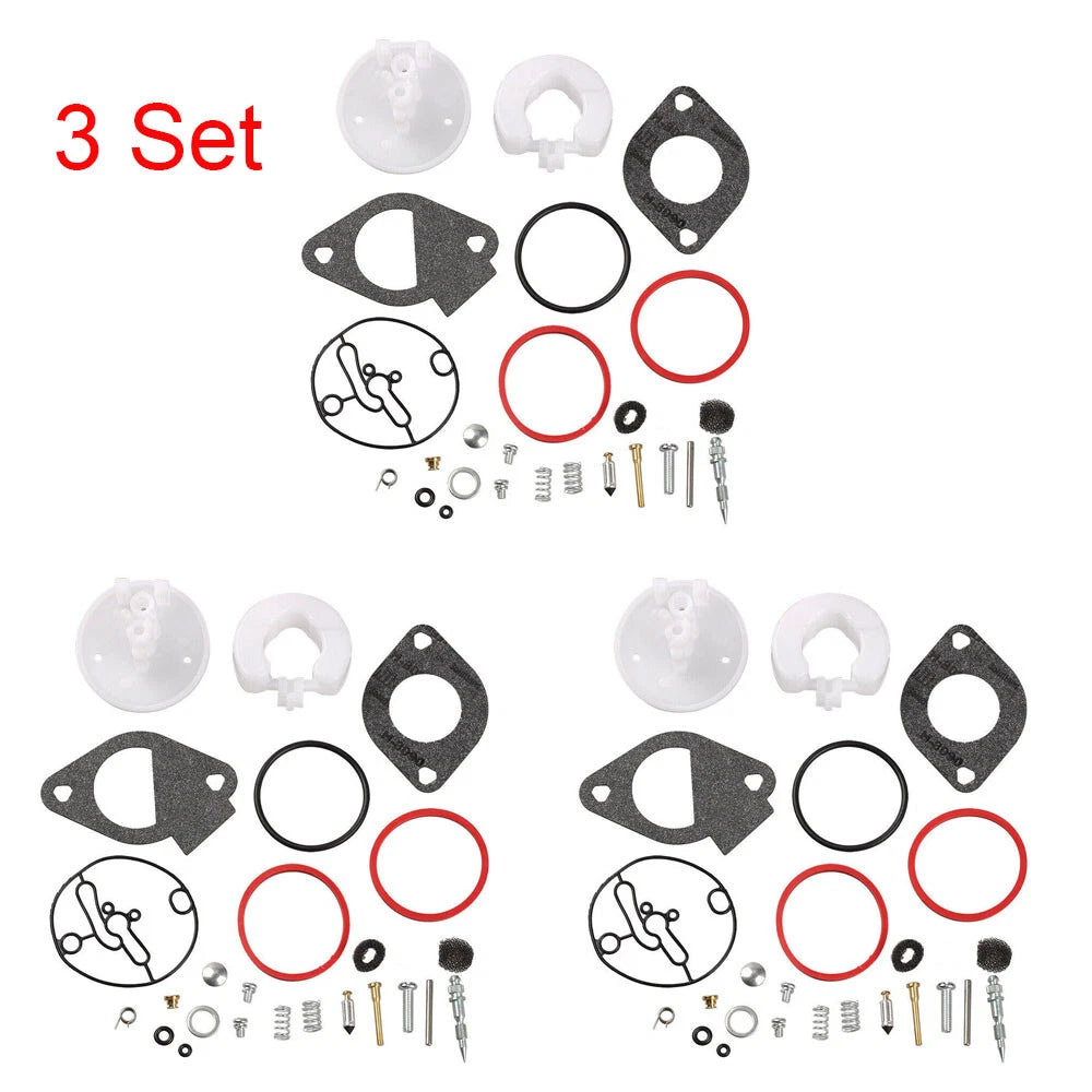 Set of 3 Carburetor Rebuild Kits for B & S Craftsman Nikki (796184, 698787)