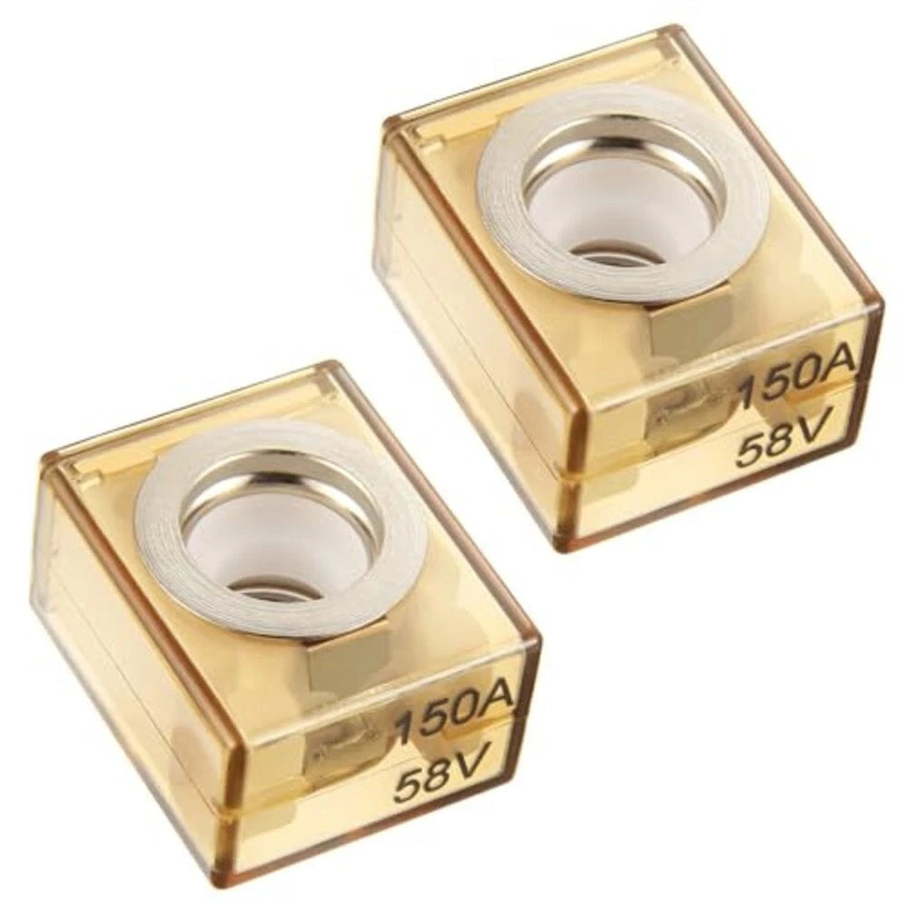 2X IP66 Waterproof Terminal Fuses for Marine and RV (High Current Loads)
