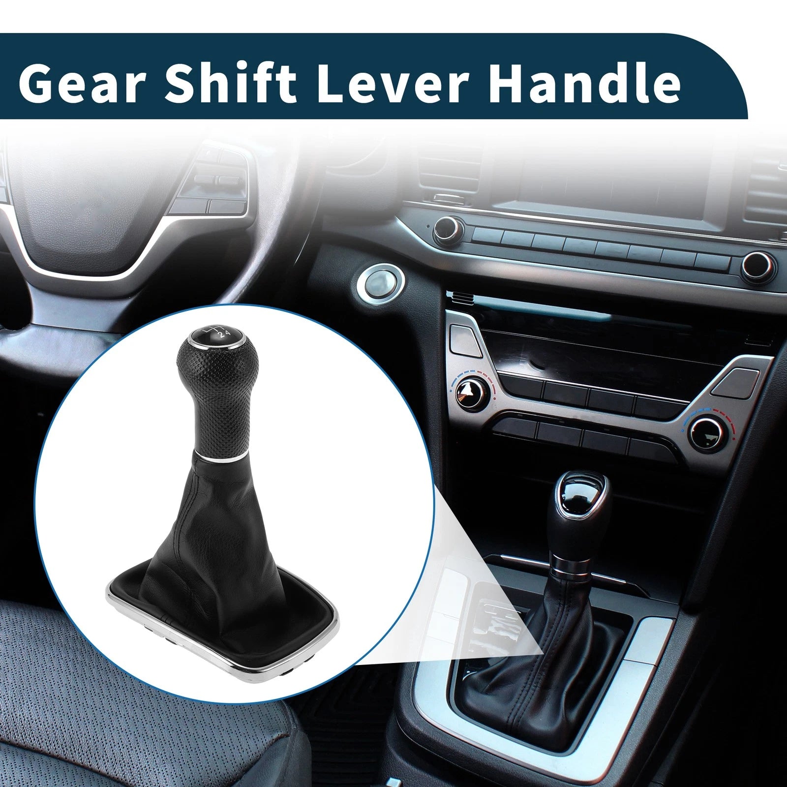 Gear Shift Knob Handle for Volkswagen Golf Faux Leather (2005–2014)