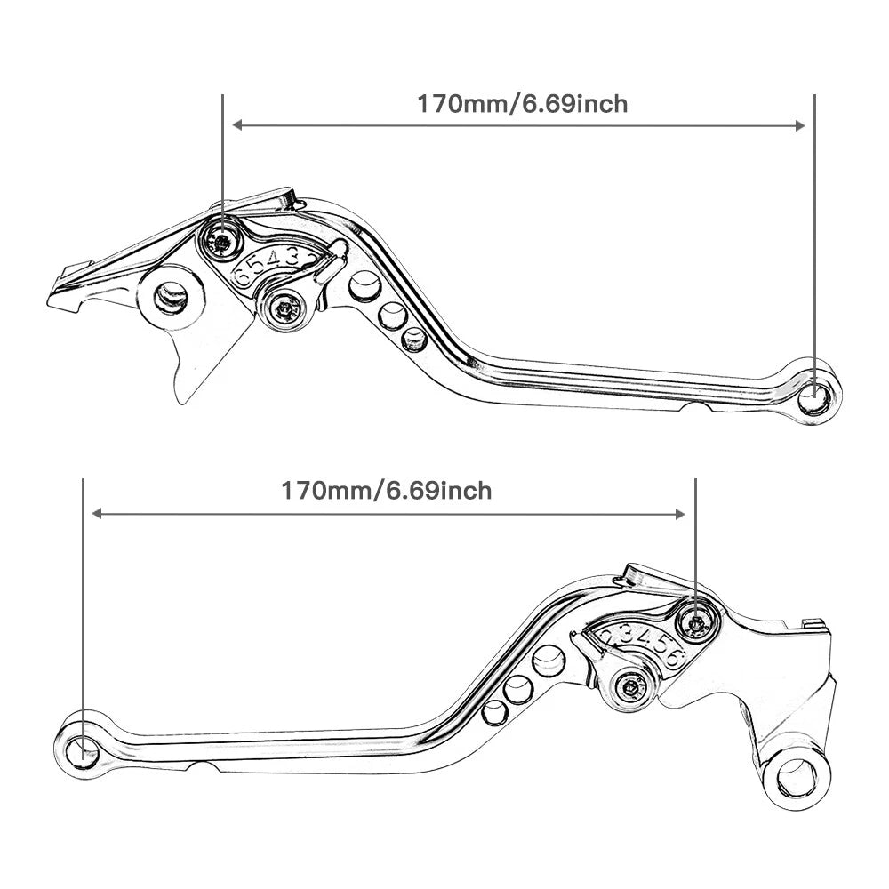 Adjustable Black Brake Clutch Levers for Triumph Speed Triple (2008–2010)