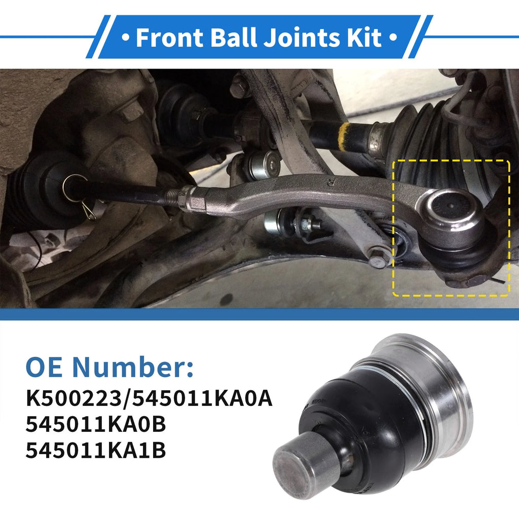 2 Pcs Front Lower Ball Joints Replacement for Chevrolet City Express (2015–2018)