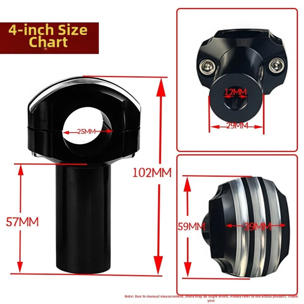 Handlebar Riser for Cruiser Motorcycles (Vibration Resistant)