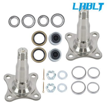 1 Pc Weld-On Round #84 Spindle w/Brake Flange & Bearing Kit for 3500 lbs