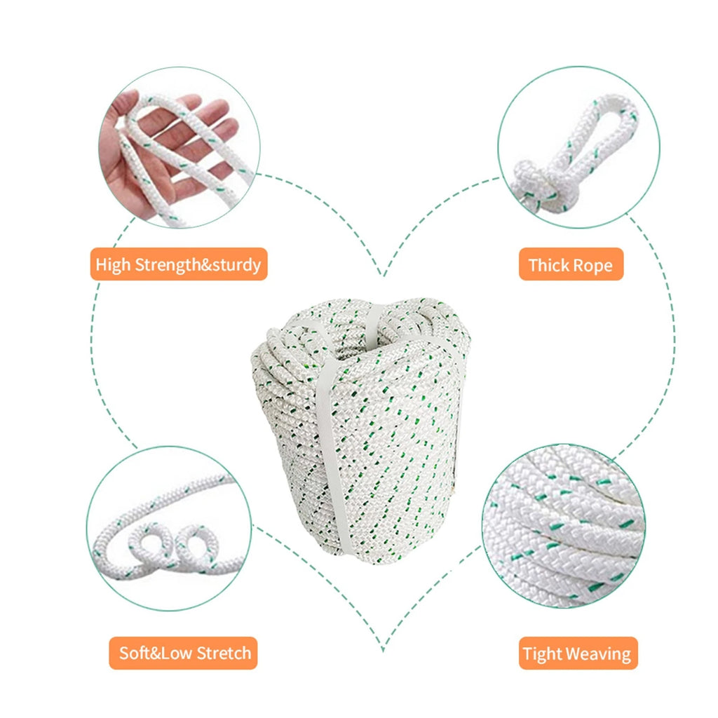 3/8" Double Braid Polyester Rope for Heavy-Duty Use (4800 lbs)