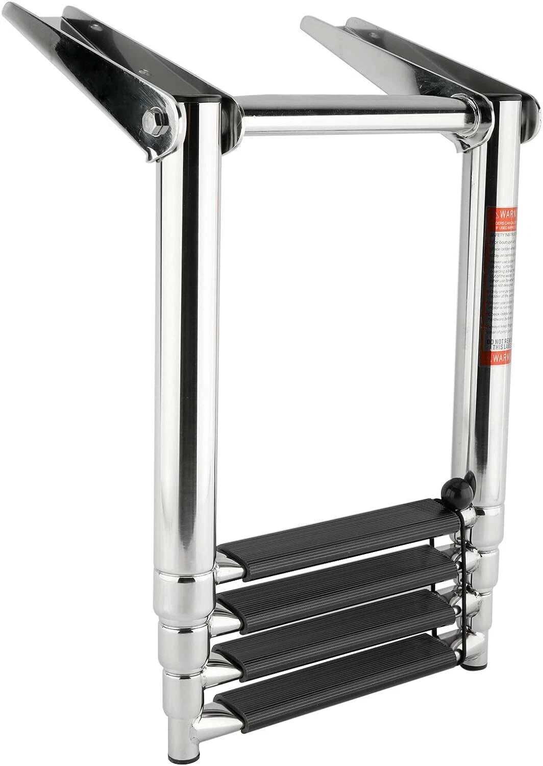 4 Step Telescoping Boat Ladder for Marine Use (Stainless Steel)
