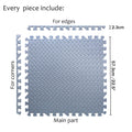 EVA Foam Interlocking Exercise Mat Tiles for Gym Flooring (Gray)
