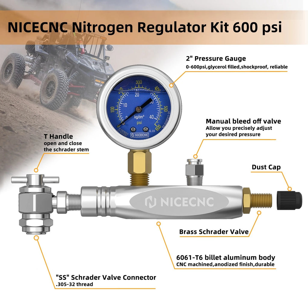 Nitrogen Filling Regulator Kit for Can-Am Maverick X3 (Universal)