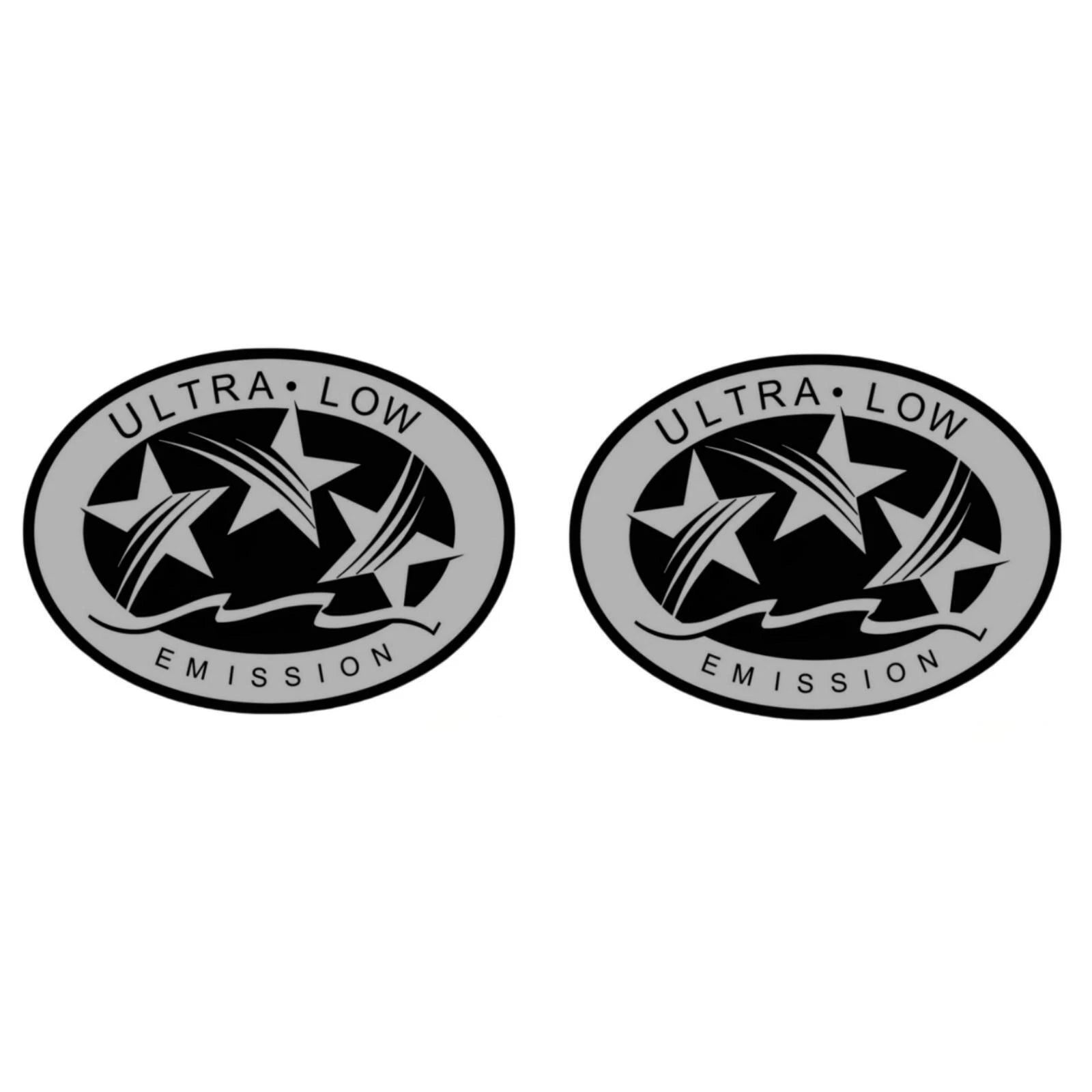2pcs Silver Ultra Low Emission Outboard Graphic Sticker Decal for Yamaha