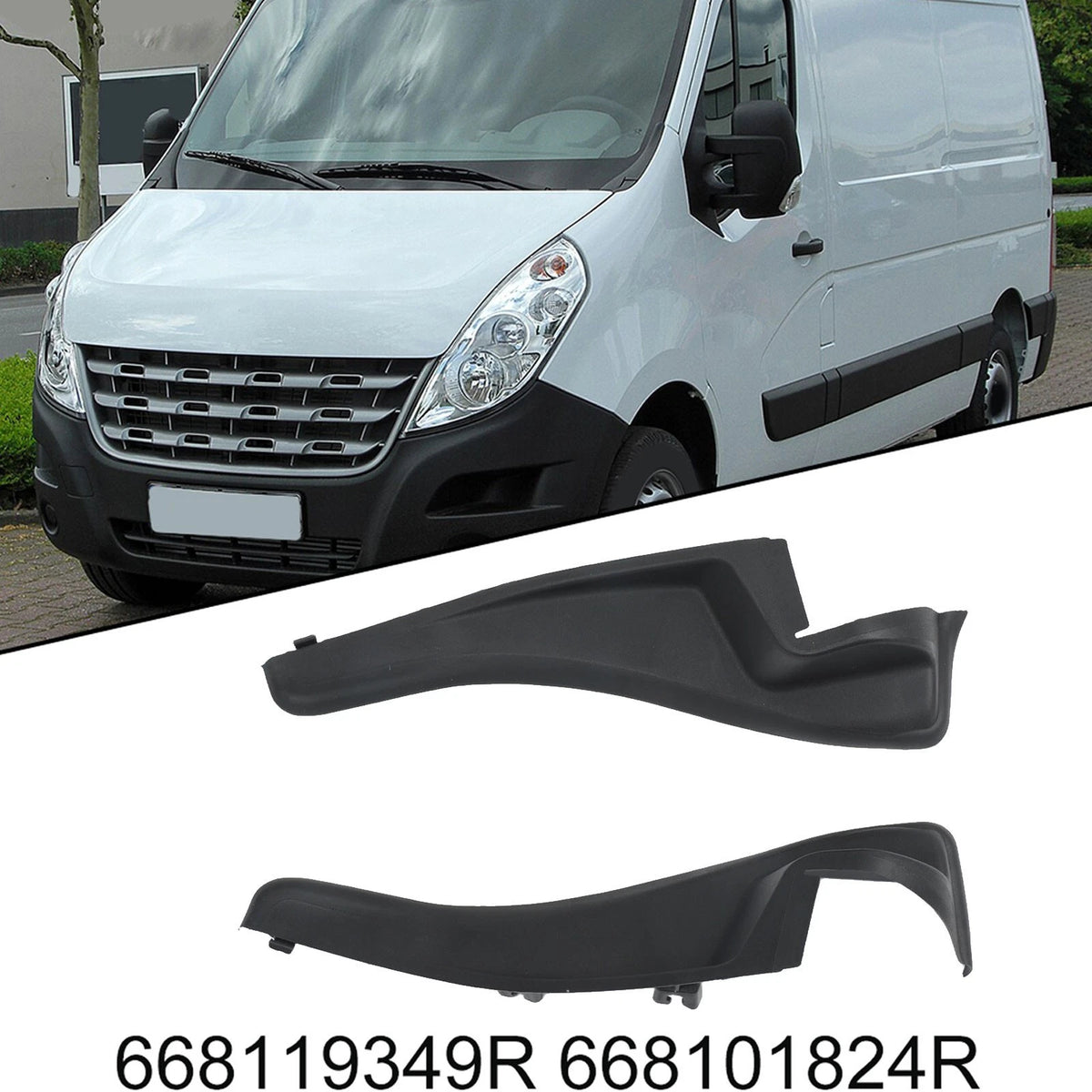 Windshield Trim Cover for Renault Master III IV (2008–2021) 668119349R 668101824R ABS