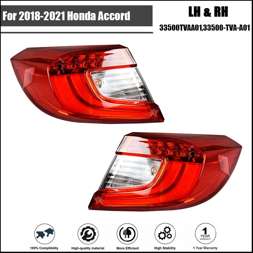 LED Rear Outer Tail Light for Honda Accord (2018–2021) Pair