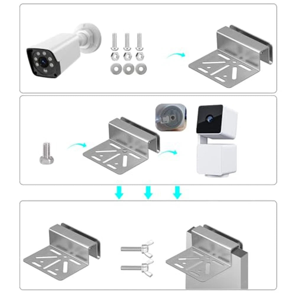 Stainless Steel Gutter Mount for Cameras and Solar Panels