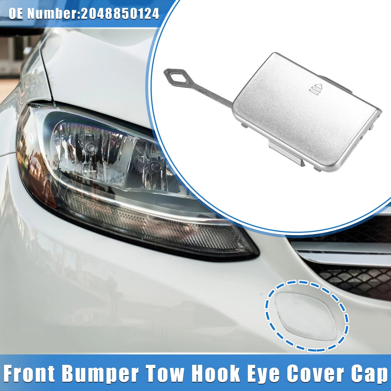 Tow Hook Cover Cap Front for Mercedes-Benz C300 W204 (2008–2014)