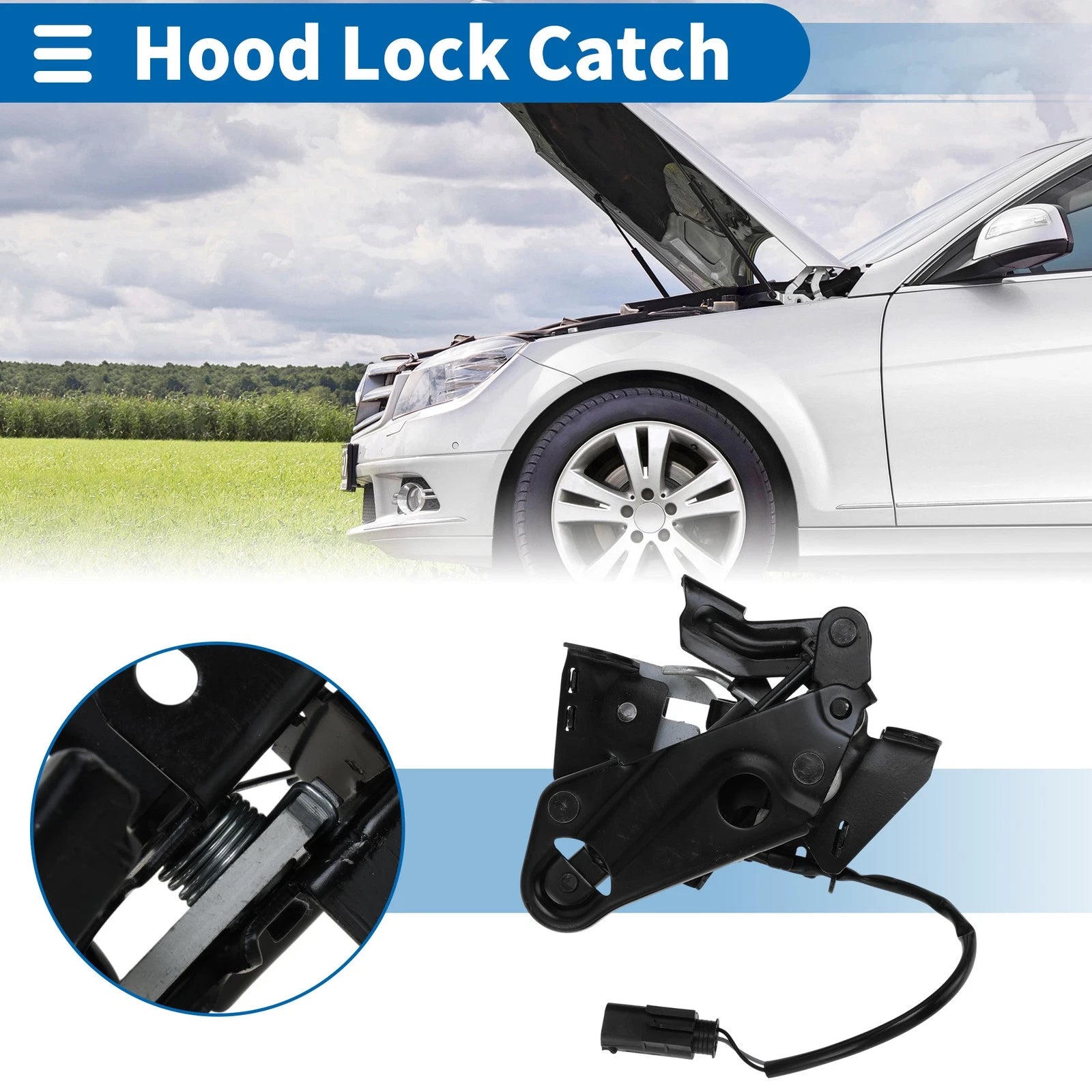 Hood Latch Assembly Replacement for BMW 5 Series F10 (2009–2016)