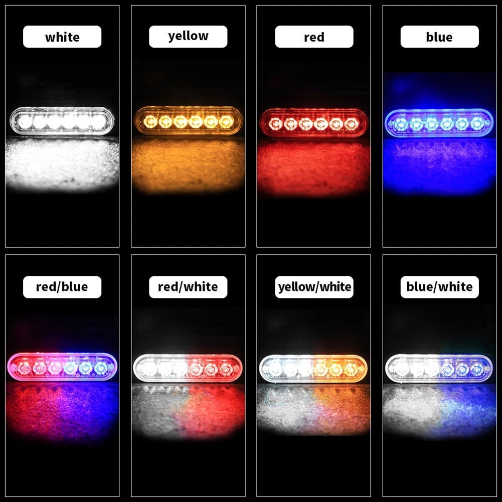 6 LED Strobe Light Bar for Surface Mounting (Cars, Trucks)