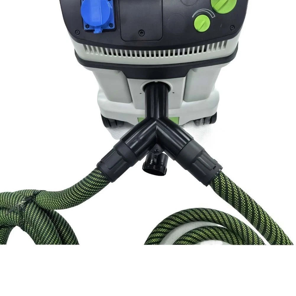 Y Adapter for Dust Extractors with Dual Hose Support