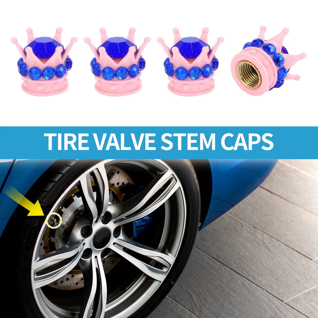 Tire Valve Stem Caps Replacement Set for Car SUV Bike RV (4 Pieces)