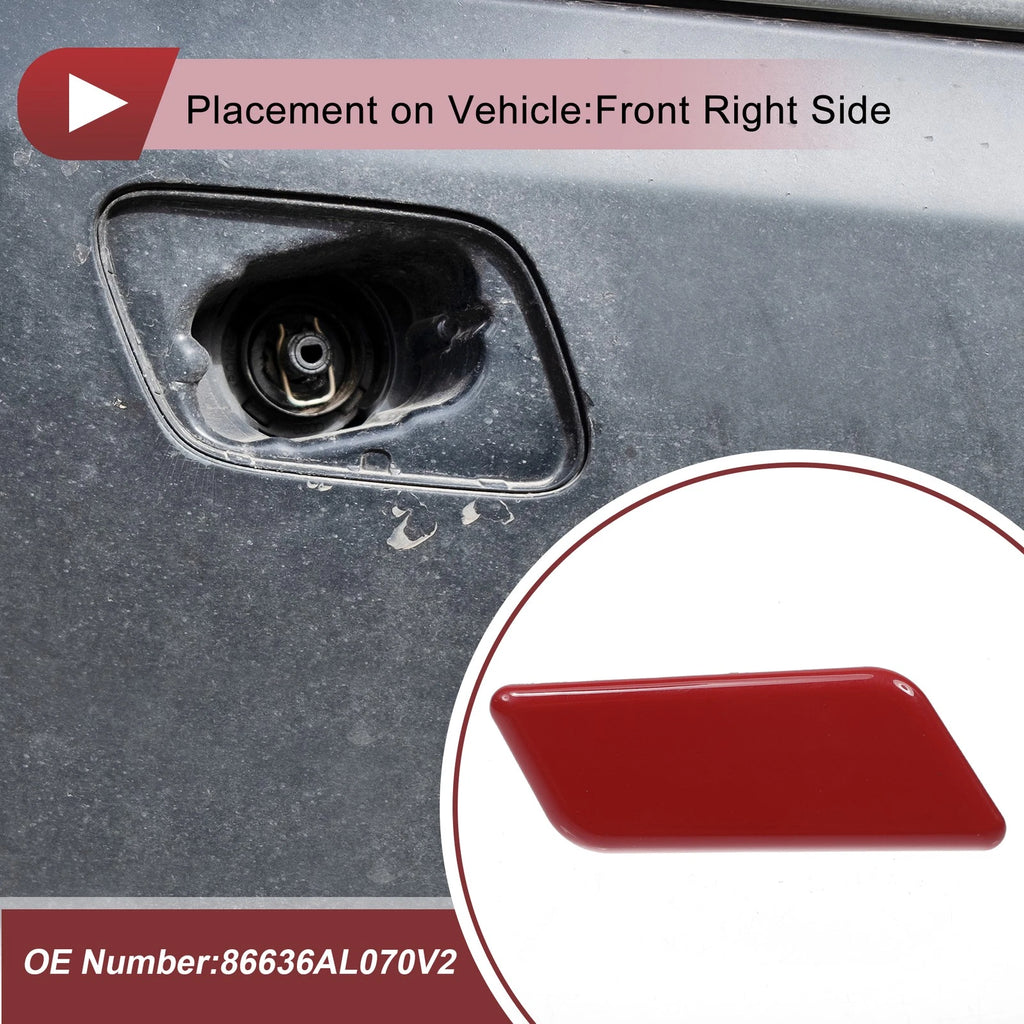 Front Right Washer Nozzle Cover Cap for Subaru Outback (2015–2017) Red
