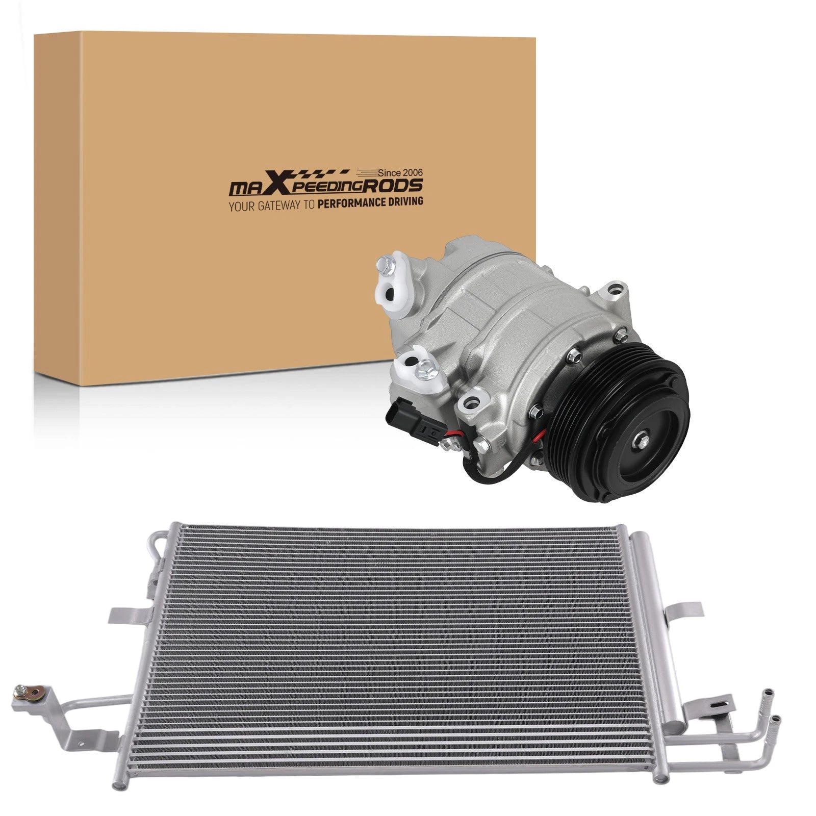 AC Condenser with Drier & Compressor for Ford Explorer 2011–2015