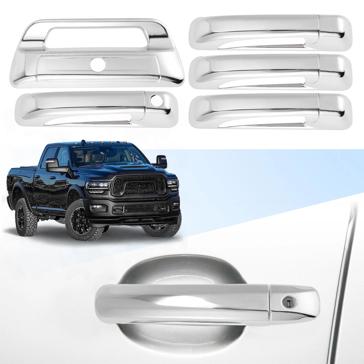 Tailgate Door Handle Cover Protector for Dodge Ram 2500 3500 (2020–2025)