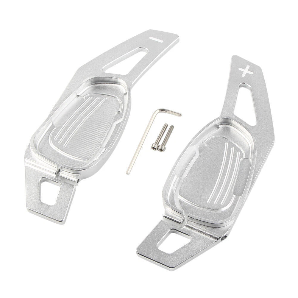 Silver Steering Wheel Shift Paddle Shifter Extension for Audi A5/S5/SQ5 (2016)