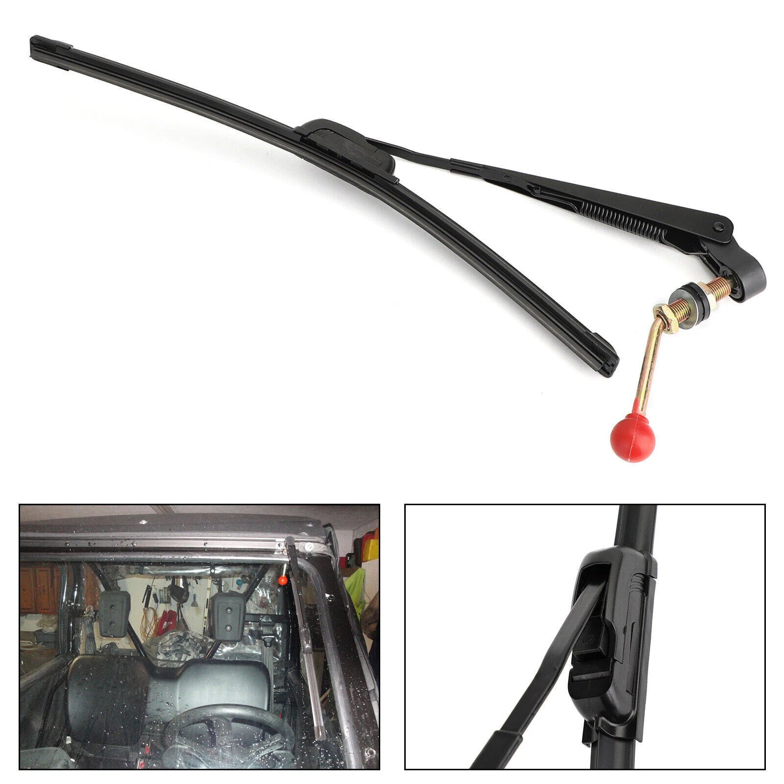 Manual Windshield Wiper for Kawasaki/Polaris Ranger/Kymco T9 (2010–2023)