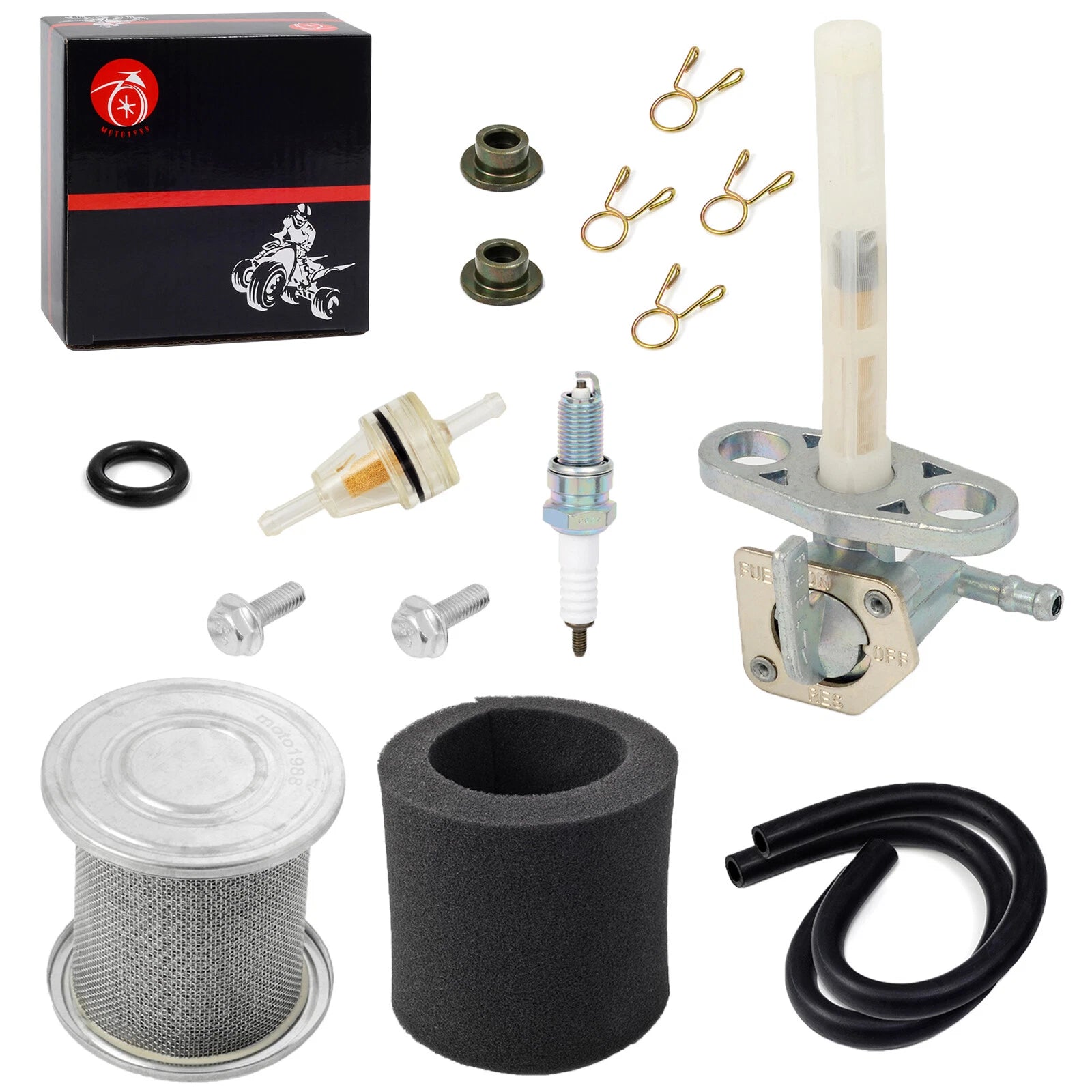 Air Filter Holder Kit + Fuel Valve Petcock for Honda XR80R XR100R CRF80F CRF100F (2000–2023)
