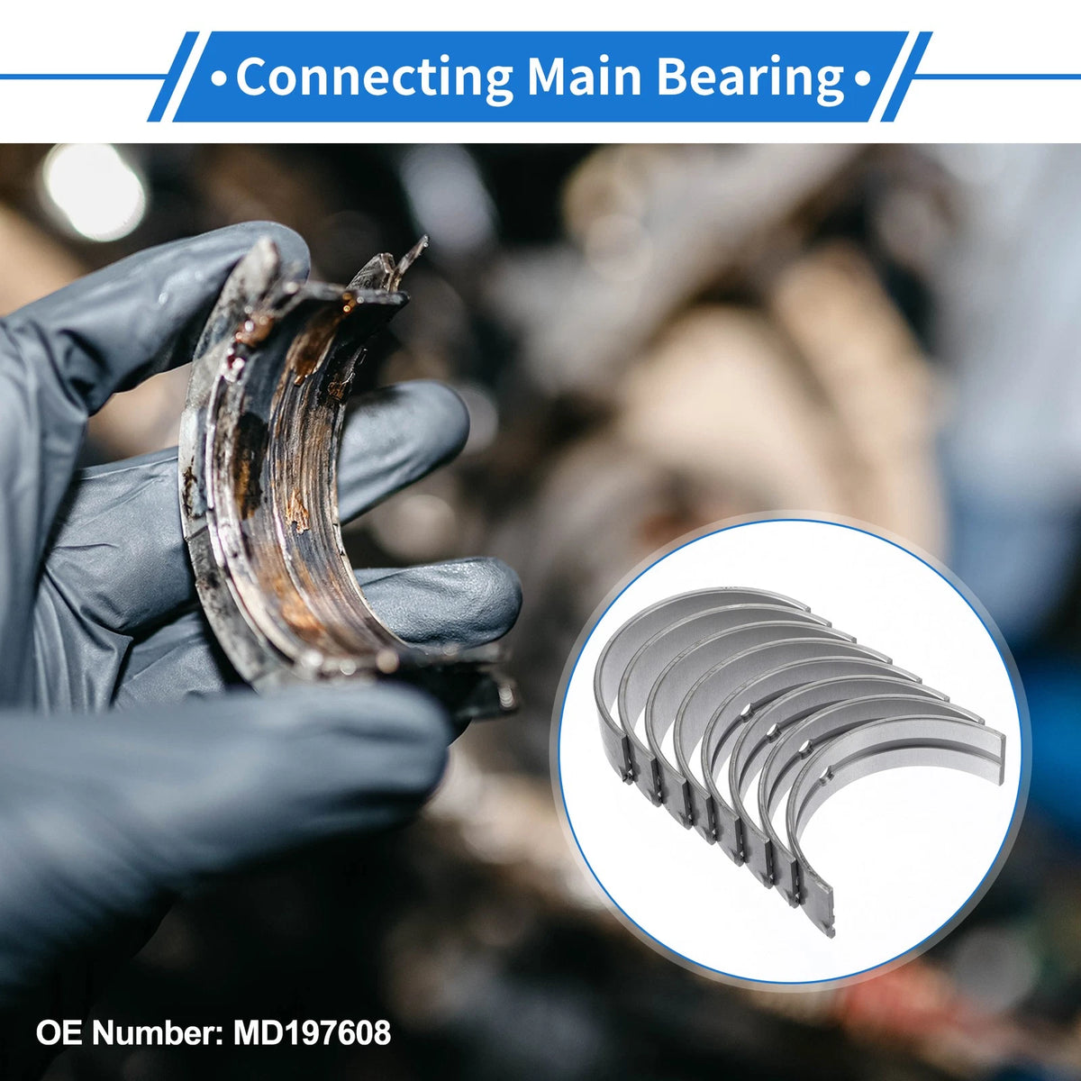 Engine Main Bearing Set Replacement for Mitsubishi Galant (1990–2006)