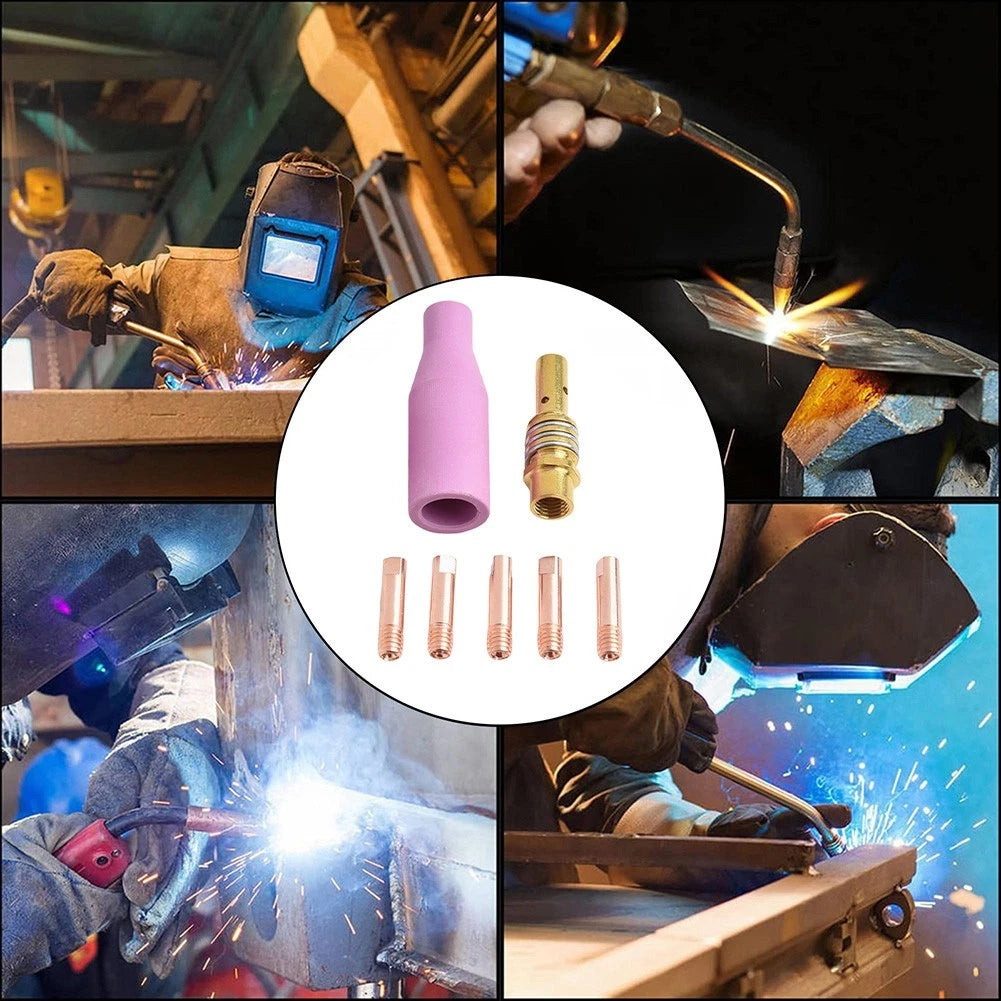 7PCS Welding Torch Nozzle Kit for 15AK with 08 & 10mm Contact Tips