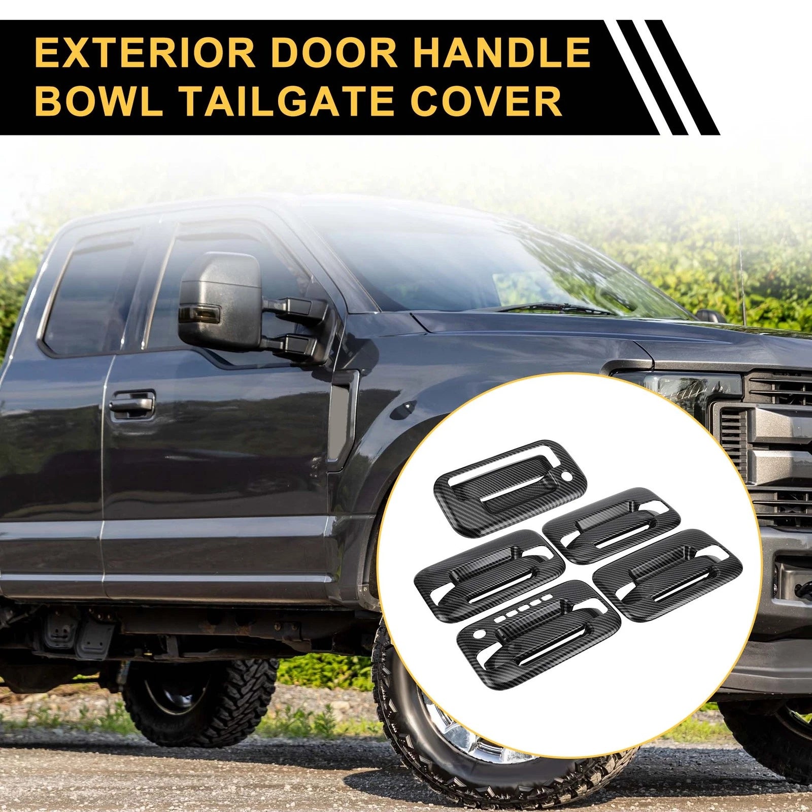 Exterior Door Handle Cover Front Set with Keypad for Ford F-150 (2004–2014)
