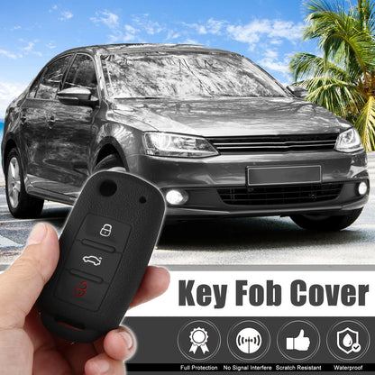 2pcs Silicone Key Fob Cover Replacement for Volkswagen Jetta GTI Passat Tiguan (2015–2025)