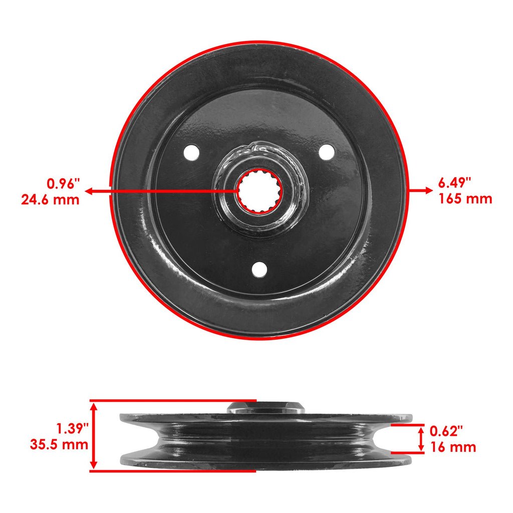 48 in Deck Spindle Pulley Replacement for Exmark Lazer Z E S-Series (2005–2010)