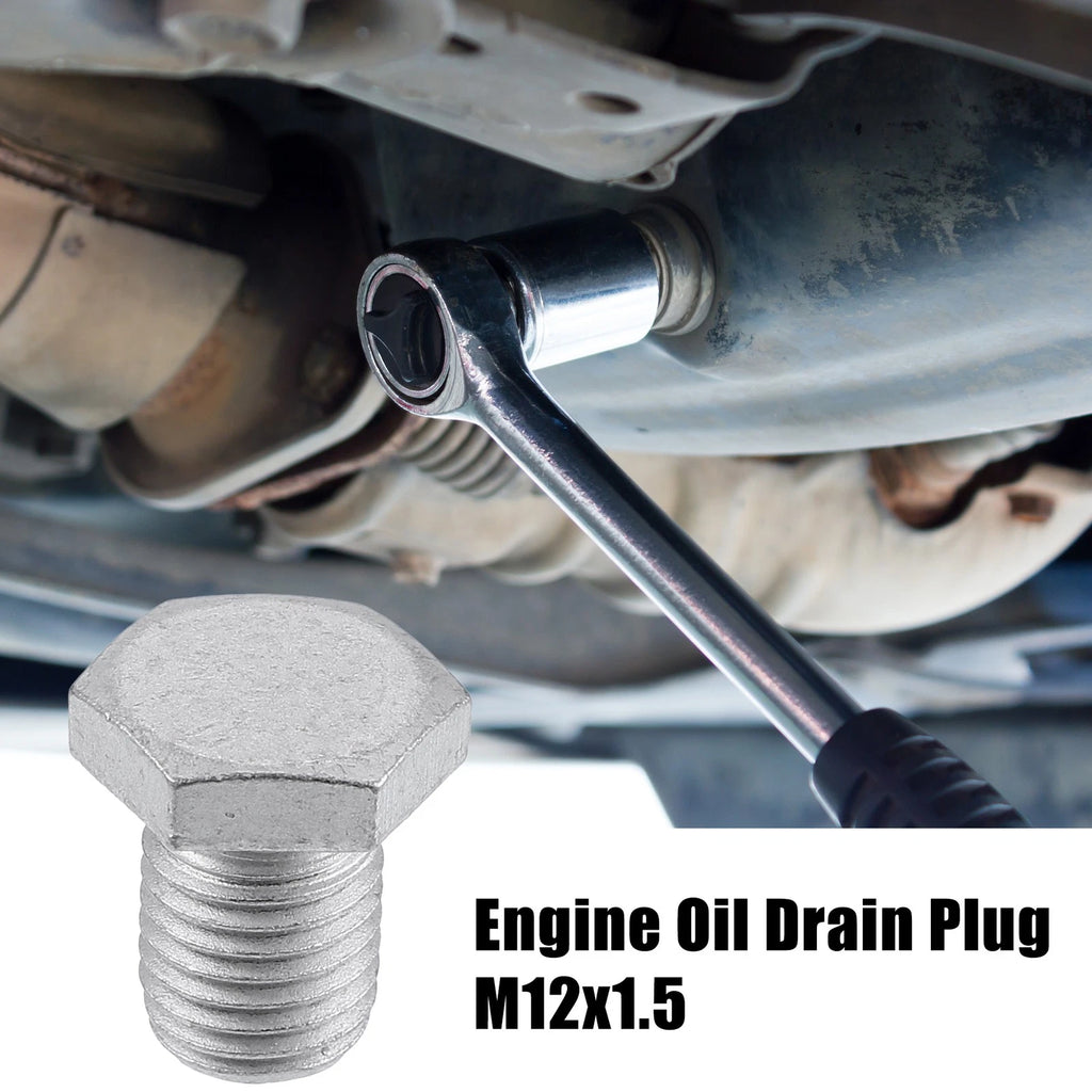 4 Pcs Engine Oil Drain Plug Screw with Gasket for BMW Mazda (M12x1.5)