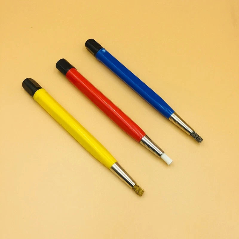3X Copper Steel Scratch Brush Pen Rust Removal Tools for Watch Repair