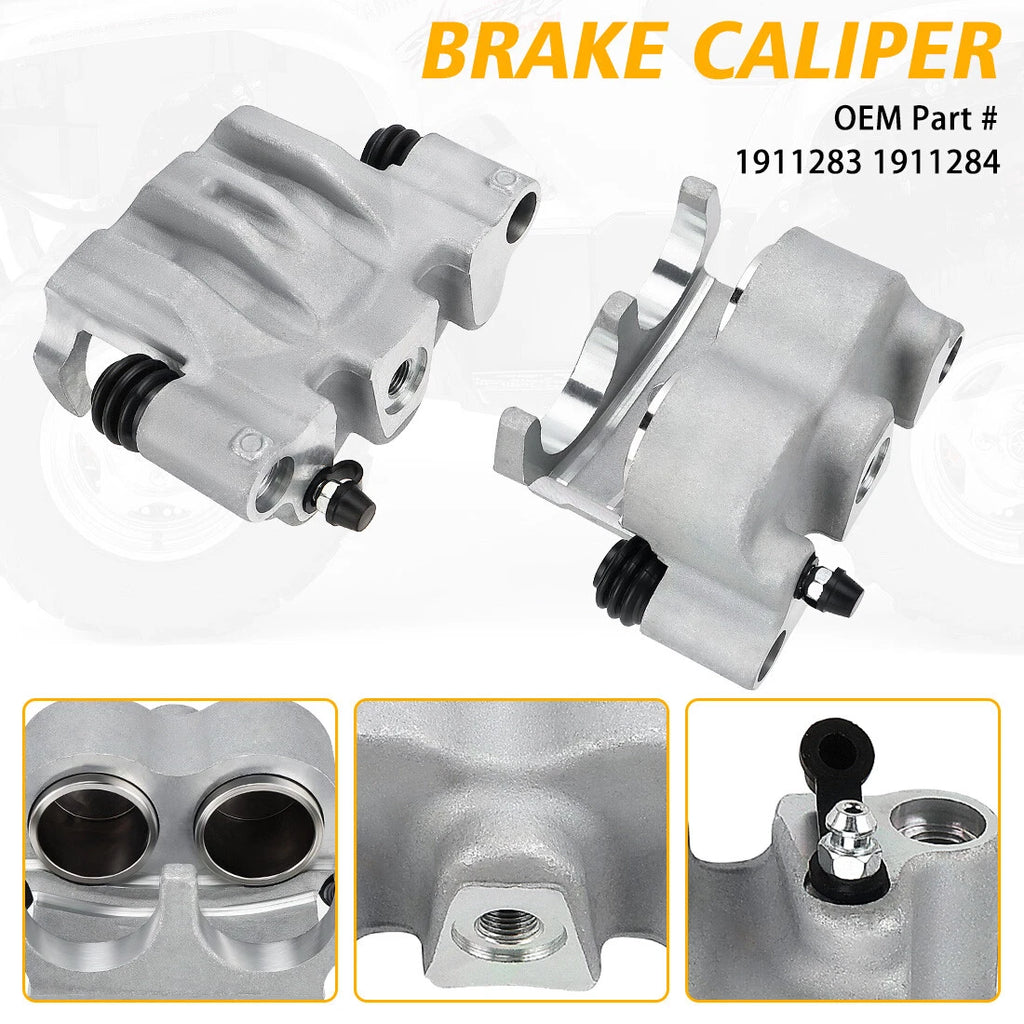 Front Brake Calipers w/ Pads for Polaris Ranger 500 570 700 800 900 1000 XP (2005–2023)