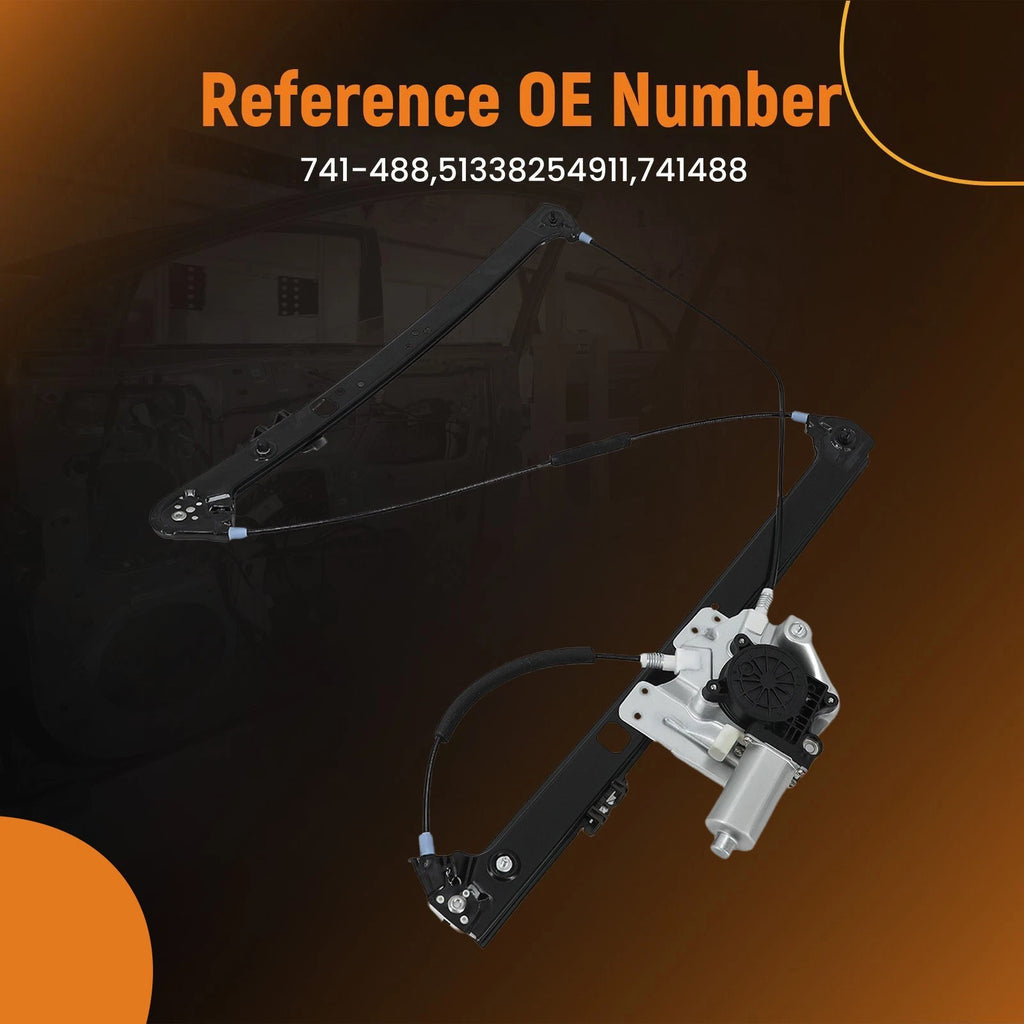 Electric Front Left Window Regulator & Motor Assembly for BMW X5 (2000–2006) 741-488