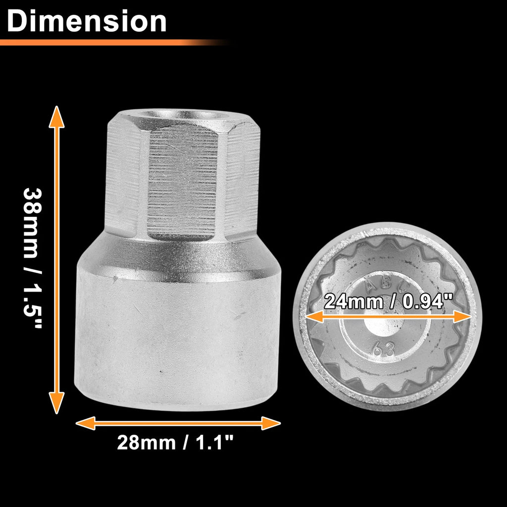 Wheel Lock Lug Nut for VW Touareg (2004–2018) - ABC63/17Pt