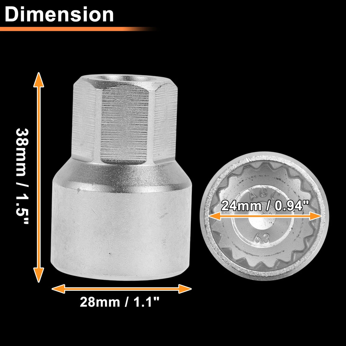 Wheel Lock Lug Nut for VW Touareg (2004–2018) - ABC63/17Pt