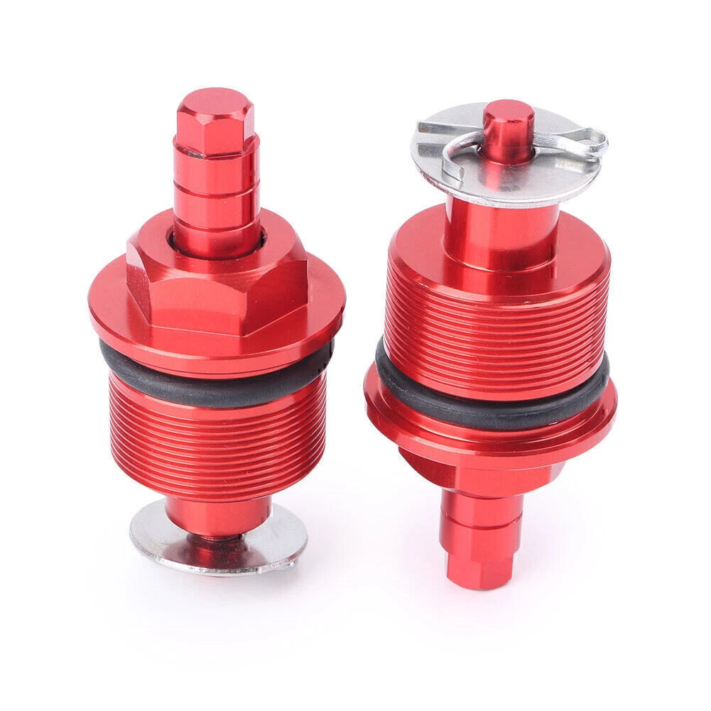 Pair Front Shock Absorber Regulator Adjuster Bolt Screw CNC Fit Honda CBF125 RED