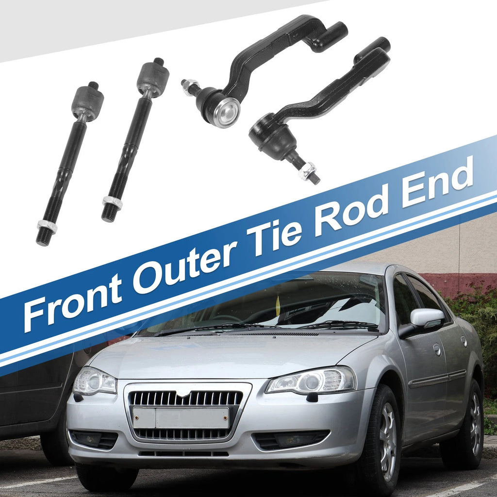 4PCS Front Inner Outer Tie Rod End Links for Chrysler 300 Dodge Charger (2006–2020)
