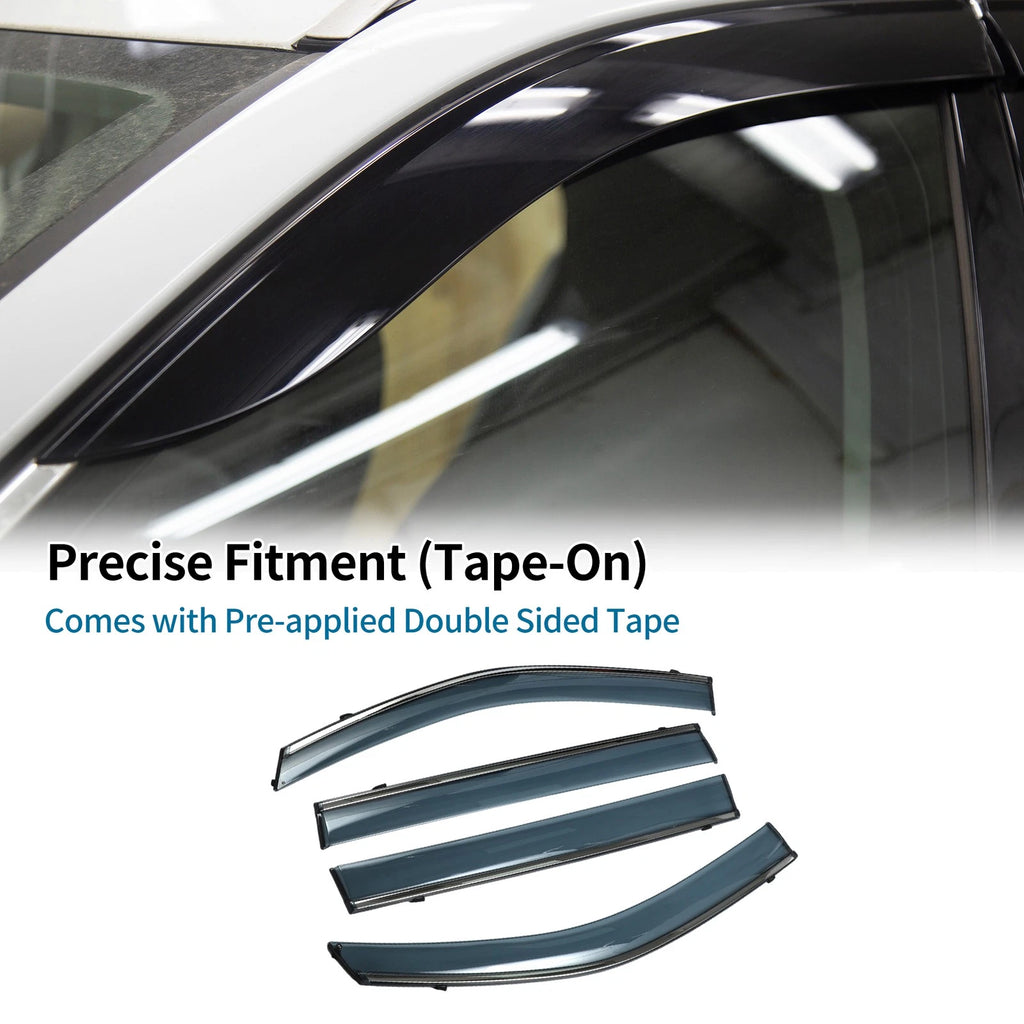 Window Deflectors Side Window Vent Visors 1 Set for Toyota Highlander (2014–2019)
